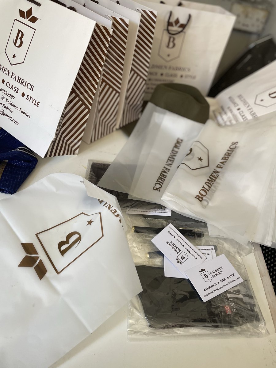 bold_menfabrics's tweet photo. Every order prepared with care and style. Our Boldmen branded bags are packaged and ready for delivery to our amazing customers. 
Thank you for trusting Boldmen Fabrics for premium quality.

#BoldmenFabrics #BoldmenStyle #PackagedWithCare #CustomerOrders #AfricanMensFashion https://t.co/S93kTtOMG1