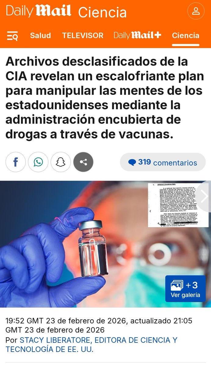 Explicación científica del por qué la mayoría de españoles son ahora otra especie, Ovis orientalis aries, coloquialmente llamadas ovejas merinas.
¿Por qué cojones seguimos obedeciendo a Pedro Sánchez?

dailymail.co.uk/sciencetech/ar…