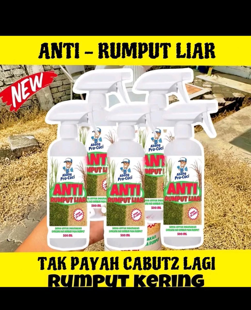 HasifIsaac's tweet photo. SPRAY RACUN RUMPUT 😎 https://t.co/sOt8qhy2m2 https://t.co/EhHOOtPH8N