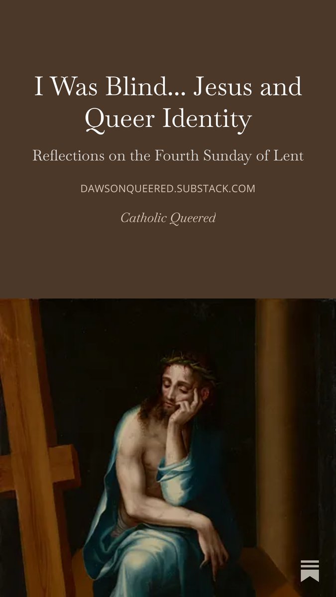 theologyqueered's tweet photo. Jesus healing the blind man can be a gospel passage of encouragement for queer Christians. Here are my reflections: https://t.co/MDubxZhRK0 https://t.co/6XnpT6hXkM