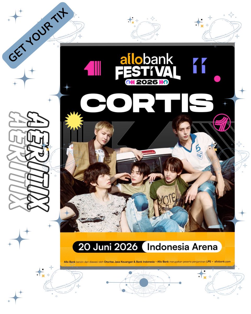 aeritix's tweet photo. OPEN JASTIP | JASA WAR | TICKETING SERVICE

🔓 Bookslot
✅ Experienced war team
✅ Physical ticket/Self redemption available
✅ T&amp;Cs in Google Form

📌 https://t.co/VjJvVRNmGx

#CORTIS #ALLOBANK https://t.co/dTd0xh5TDk