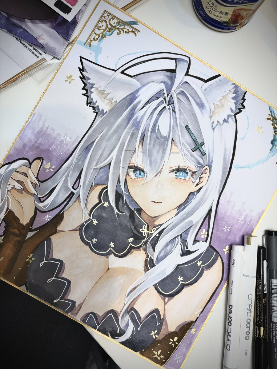 色紙一枚出来た、難産だった 