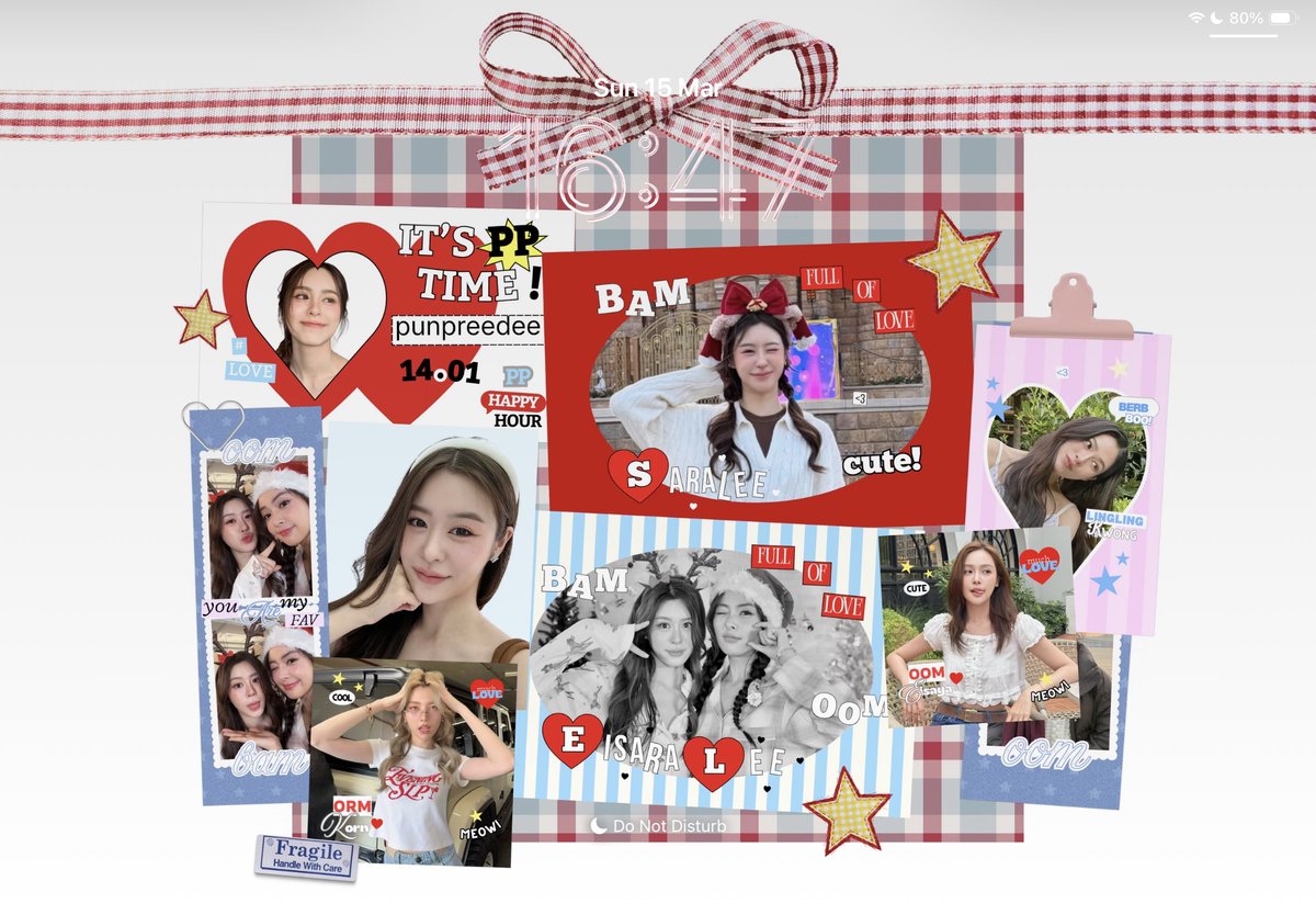 เอา giveaway ที่ทำมาแปะๆเป็นวอลเปเปอร์แล้วชอบอ่ะ ศูนย์รวมความรักของช้านมาก y-y 💝🍀