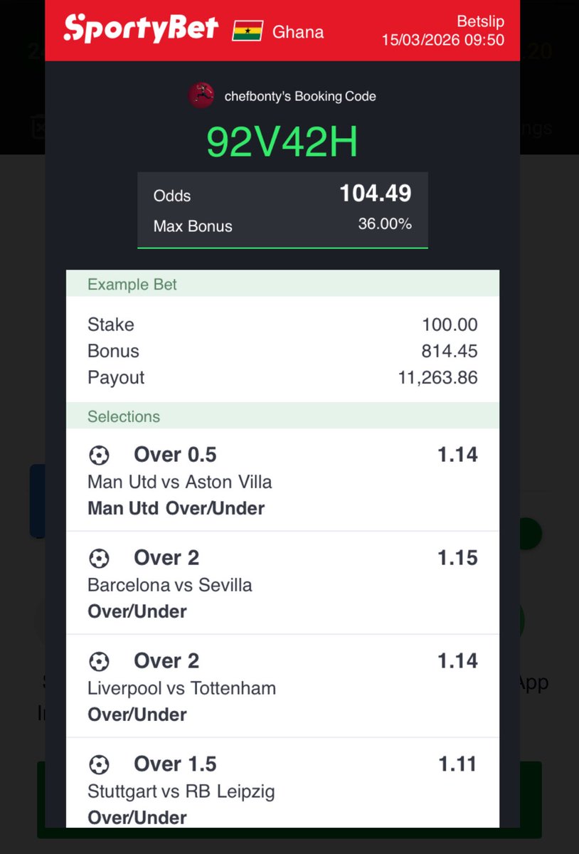 _Bonty_Official's tweet photo. Winning 100 odds for today Sunday ✅✅✅

Congrats to you in advance. Repost and like for street 🎉 https://t.co/kWuOQtVApU