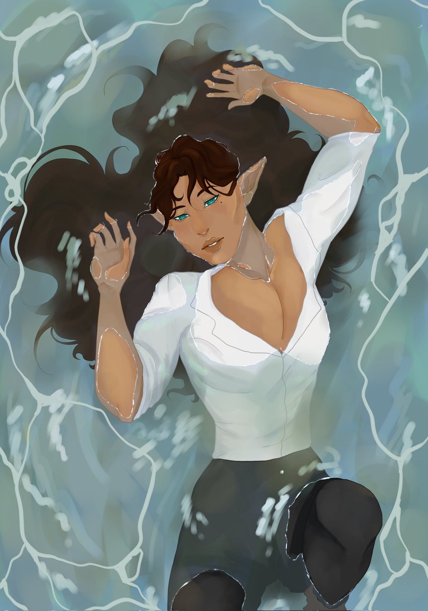 Just_Rat_'s tweet photo. still trying to learn drawing water #digitalart #vampire #art https://t.co/Mk9eF9m1Mx