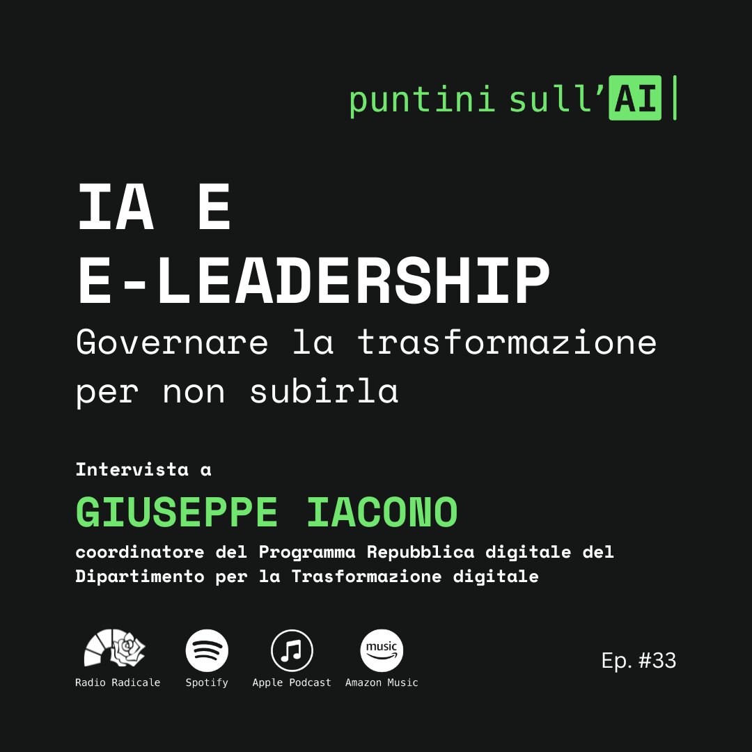 marcocerrone's tweet photo. Cosa significa guidare un’organizzazione nell’era della #AI?

Non è solo una questione di nuovi strumenti. 

Significa cambiare come prendiamo decisioni, come condividiamo conoscenza e come sviluppiamo competenze.

Ne parliamo oggi alle 18 su #RadioRadicale con #GiuseppeIacono👇 https://t.co/2ELmkAqzvQ