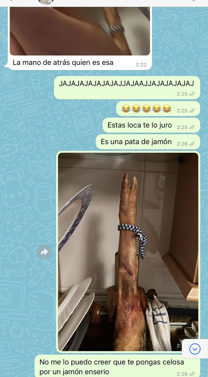 Celosa de una pata de jamón 😭