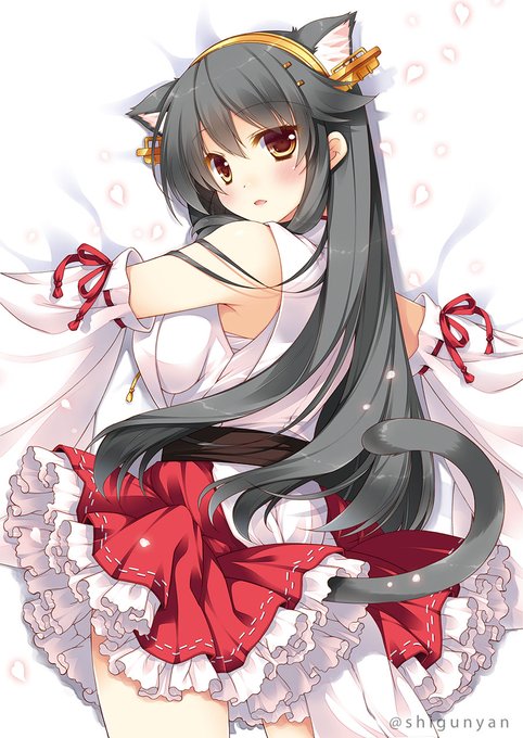 猫の日22日目 抱きつき榛名にゃん