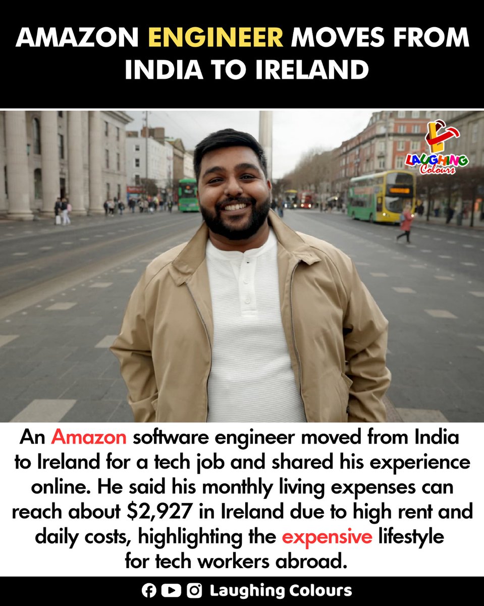 LaughingColours's tweet image. Amazon engineer shares Ireland costs 💼

#Amazon #Ireland #TechJobs #WorkAbroad