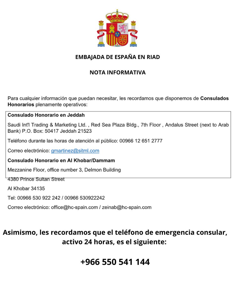 EmbEspaña en A.Saudí tweet media