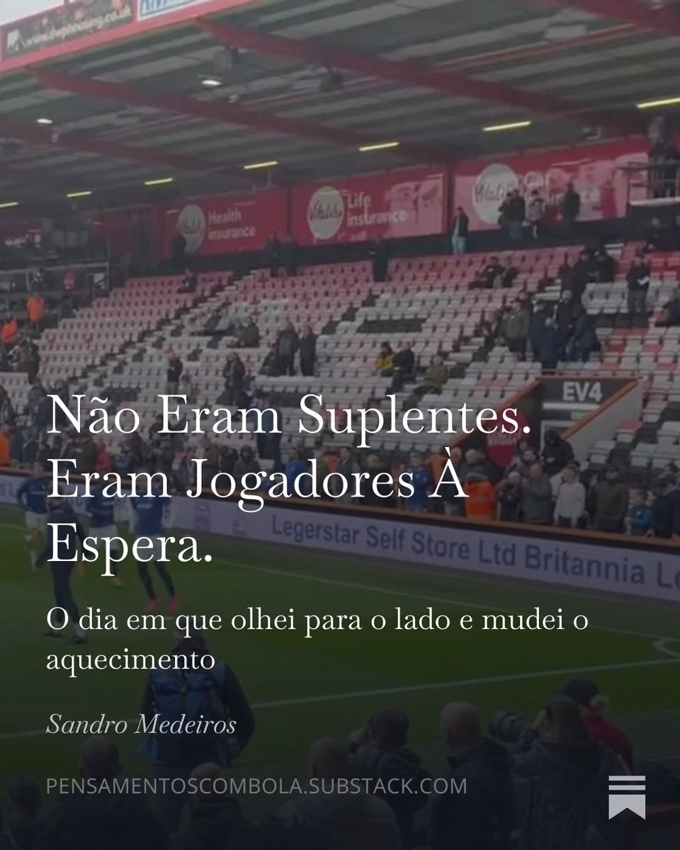 Durante anos, os suplentes só faziam rondo no aquecimento. Nunca questionei. Até ao dia em que olhei para o lado e mudei um detalhe. O que aconteceu a seguir surpreendeu-me.

Escrevi sobre isso 👇
open.substack.com/pub/pensamento…

#Futebol #Treino