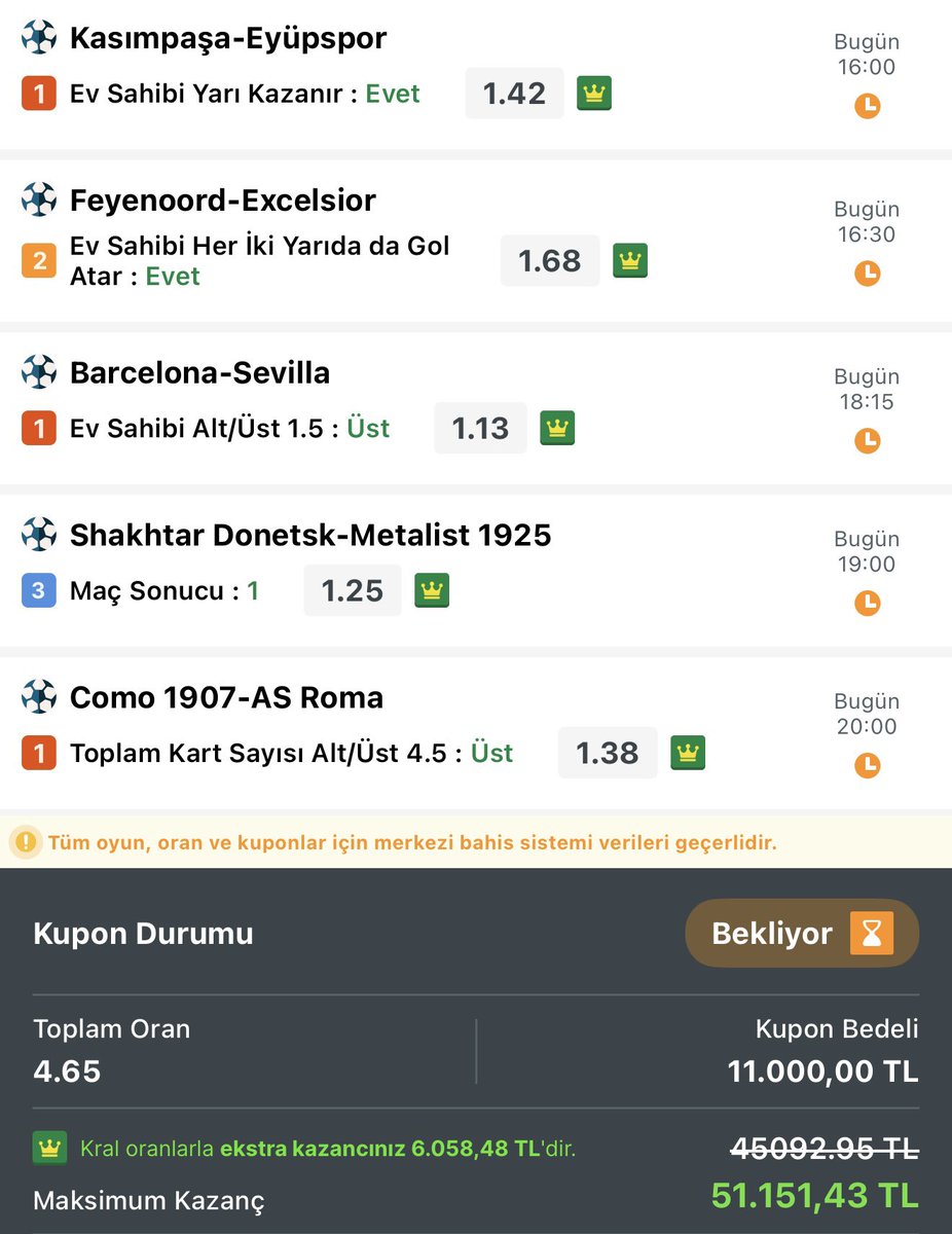 PAZAR 🗓️

Bol şanslar ❤️❤️❤️

4.65 ORAN 📊