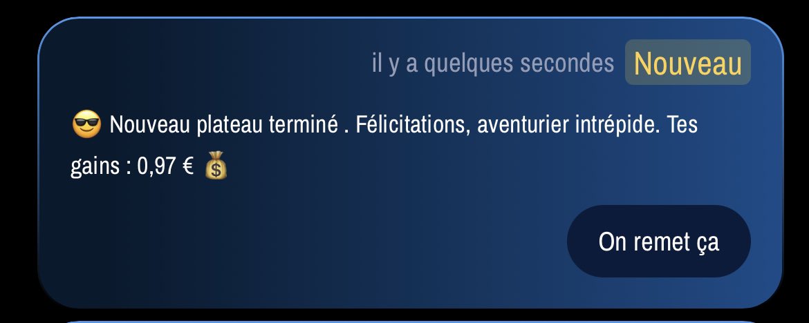 CarnardMasquer's tweet photo. @WinamaxSport petit soucis sur le city of gold, dans ma messagerie on me dit que j’ai gagné 0,97 centimes alors que sur l’écran, par mail et ce qui est crédité c’est 0,39 centime.
Si jamais vous avez la possibilité de fix l’annonce dans la messagerie wina merci https://t.co/m4ssTEKgfd