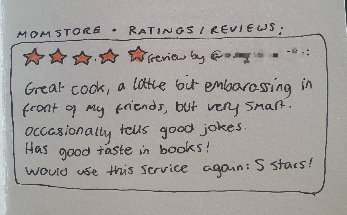 Clumsychops's tweet photo. I don't like to brag, but I've just received my first 5 star review on Momstore #motheringsunday #mothersday https://t.co/2nXqvfog4Y