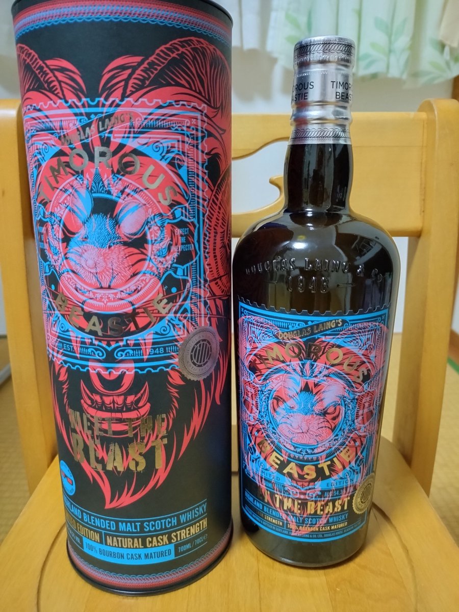 too52033683's tweet photo. ティモラス　ビースティ ミート 
ザ ビースト 54.3% 700ml 
ダグラスレイン ブレンデッドモルト
甘いバニラ、スパイスの効いたシトラスフルーツ、ジューシーな大麦の香り焼きたてのジンジャーブレッド、蜂蜜、優しいスパイスが広り、甘いメレンゲとキャラメルファッジがふんだんに感じられる。 https://t.co/GIl9UeraKk