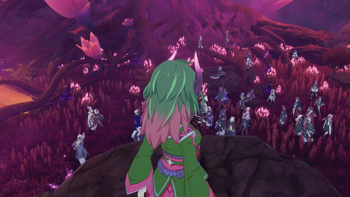 宴の喧騒を、少し離れた所から見る
これを肴に呑む酒もまた一興
(お祭り眺めながら呑むおさけおいしい)

#BPSR百鬼夜行