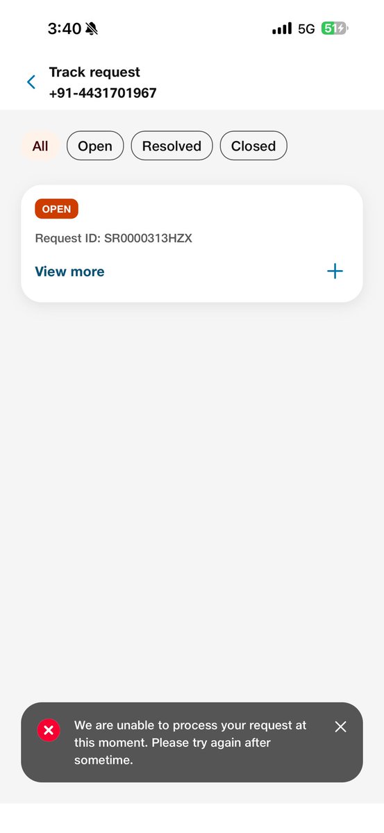 mouleyyyyy's tweet photo. @JioCare I couldn’t track my request either. Days passing by without internet connection for the past 6 days. Please push this issue and sort this at the earliest. @JioCare 
Else the only way is to change my connection to any other provider that does the job well. https://t.co/ScC8K9Nebs