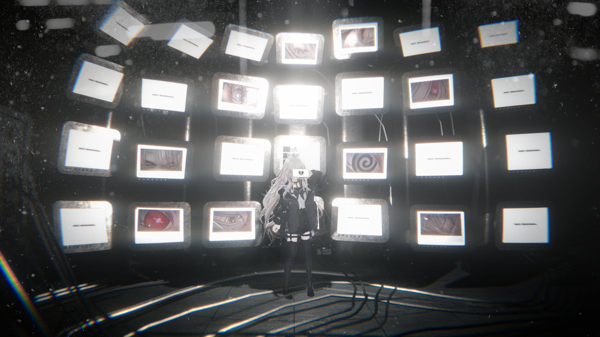 Riz_VRChat's tweet photo. 「ねえ、今日の私、可愛いでしょ。」
「なんで見てるくせに、何も言ってくれないの？」
「こんなに叫んでるのに、誰にも届かないなら、私って何なんだろう。」
「もっと、もっと見て。君の視線だけで...」

#FlexFishEye
#ナナセノワール3D
#VRChatPhotography
#第十一回VRC感情の解釈フォトコン https://t.co/19x4xaZY0A