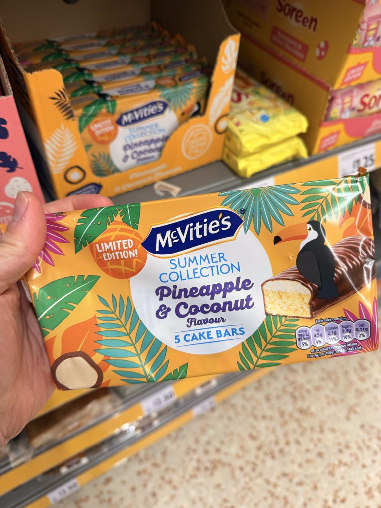All_Things_New_'s tweet photo. McVitie’s Summer Collection Cake Bars! ☀️ @McVities #mcvities #cakebars #strawberriesandcream #pineapple #coconut https://t.co/sthnlAHHde