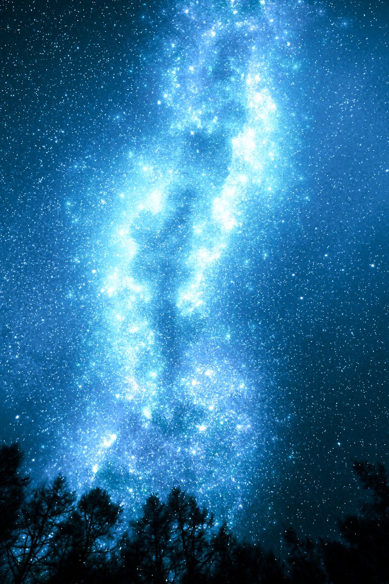 絵で描いた天の川。