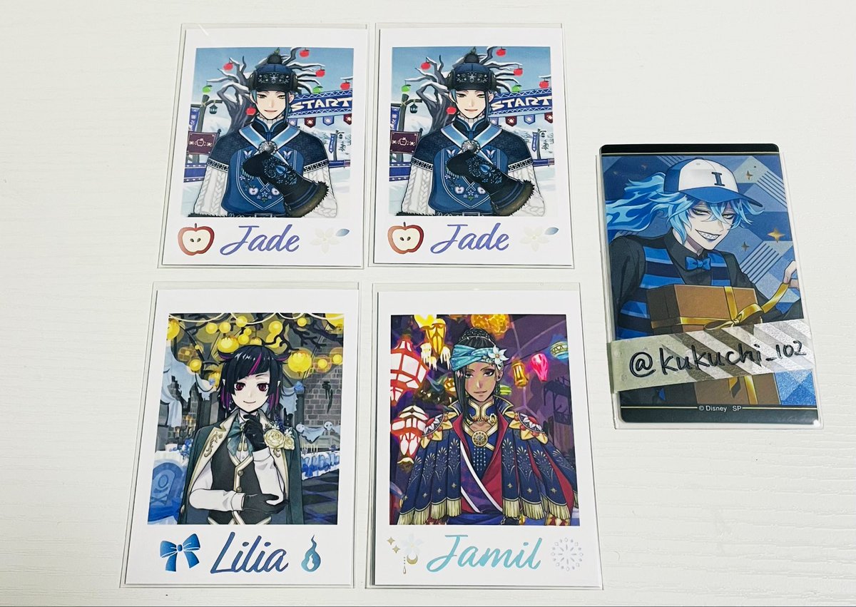 kukuchi_102's tweet photo. @1  【交換】ツイステ展 ランダムカードコレクション ツイステッドワンダーランド ランダムカード

譲：ジェイド2、リリア、ジャミル
求：イデア、レオナ、アズール

求は各1、一部友人分含みます。
気になりましたらお気軽にお声かけください。 https://t.co/wGVVrzyYvS