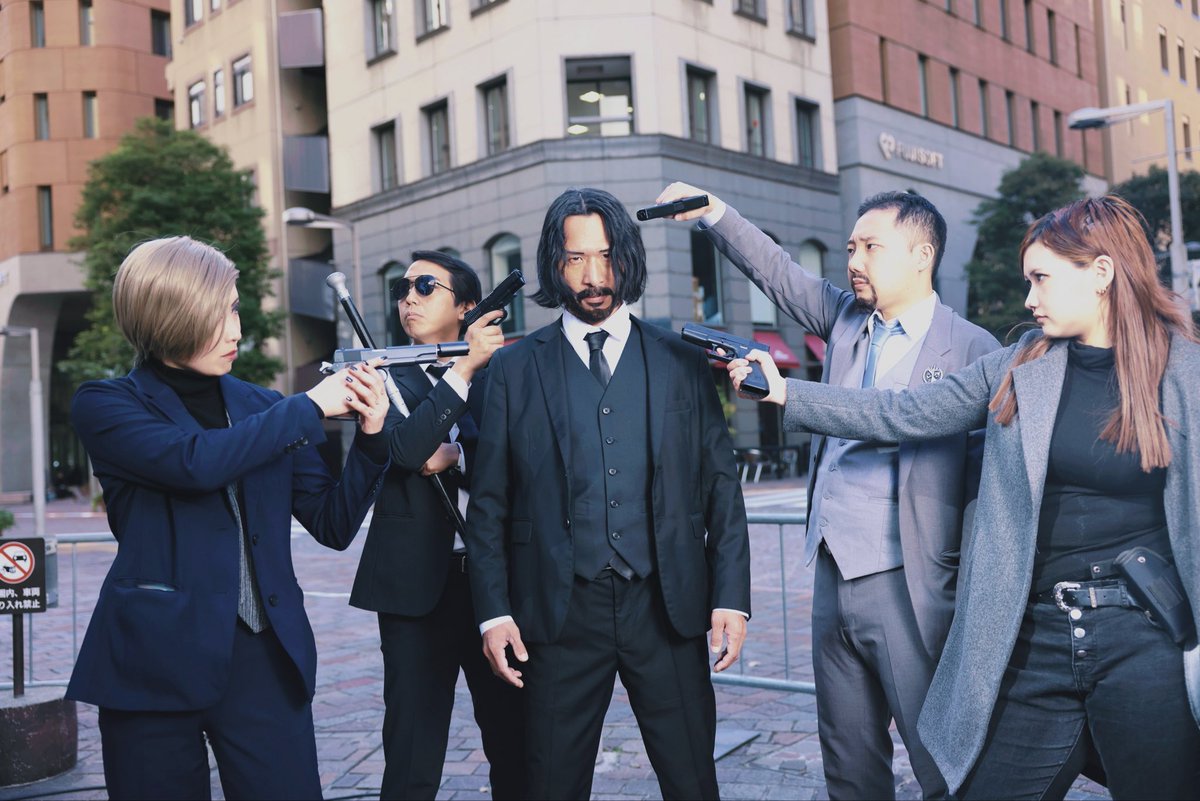 rokimaru1114's tweet photo. （Cosplay）　John Wick

Chapter2より Ares @G66_vs01 

Consequenceより
Caine @ExoyxGPT725Wjpw 
Chidi @movie_kouchan 

Ballerinaより Eve @k_nyari522 

#フォースサミット　#FORCESUMMIT https://t.co/6S5bbfT2ch