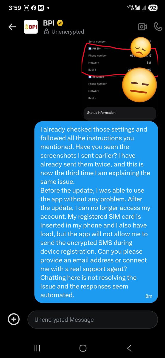 ErwinUlep's tweet photo. @TalktoBPI I wonder anong device ginamit nila to test before releasing this update. Sinunod ko naman lahat ng instructions and hindi naman outdated phones namin. Base din sa mga responses dito hindi ito isolated case. https://t.co/bsg12h8Y0X