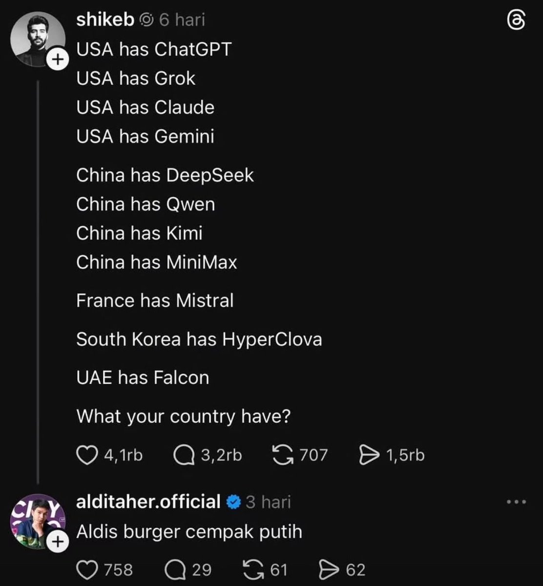 Bener mint, kenyang malah