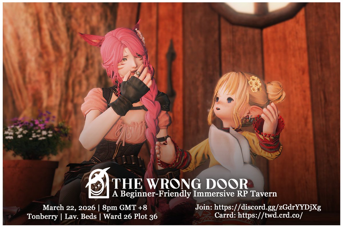 ArinaSilverash's tweet photo. “And then what?”
“I swore to get back at him for breaking my brush.”

Hear the rest at the #WrongDoorTavern.

Sunday Mar. 22, 8:00 PM GMT+8
Tonberry | LB | W26 P36

Carrd: https://t.co/DOLYxcGwyA
Community: https://t.co/07NJUtUmlI https://t.co/GBdo4xKpDa