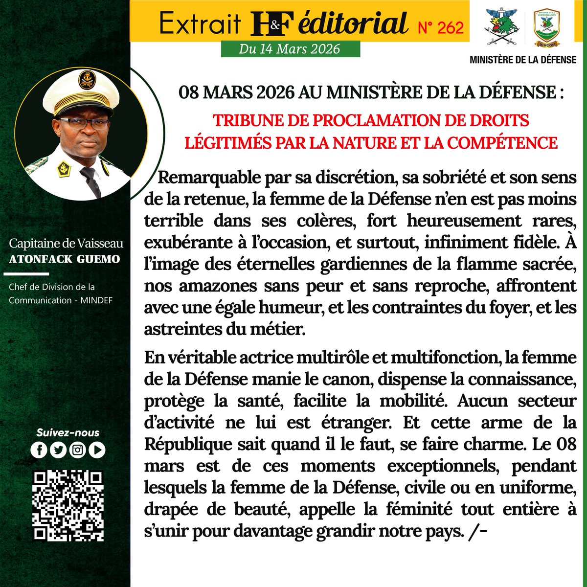 Ministère de la Défense du Cameroun tweet media