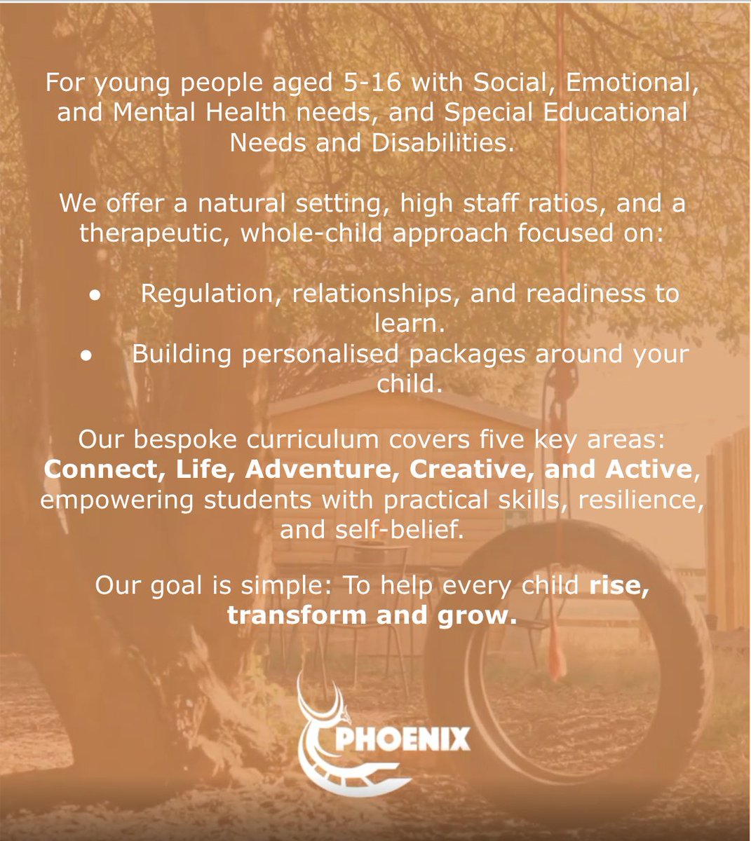 KB_Education_'s tweet photo. Phoenix: A Bespoke Alternative for SEMH/SEND Education 🌟

#AlternativeProvision #SEMH #SEND #BespokeEducation #WholeChildApproach #PhoenixEducation #ReadyToLearn https://t.co/HTtEXRqnhJ