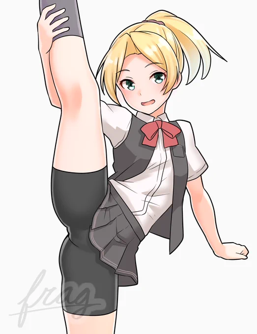舞風進水日なのでI字バランスな舞風ちゃん再掲 #舞風進水日 #艦これ