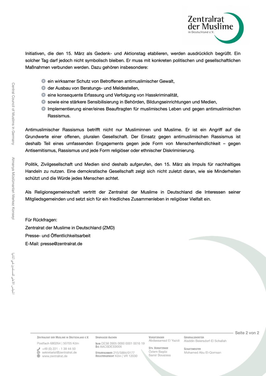 Zentralrat der Muslime in Deutschland tweet media