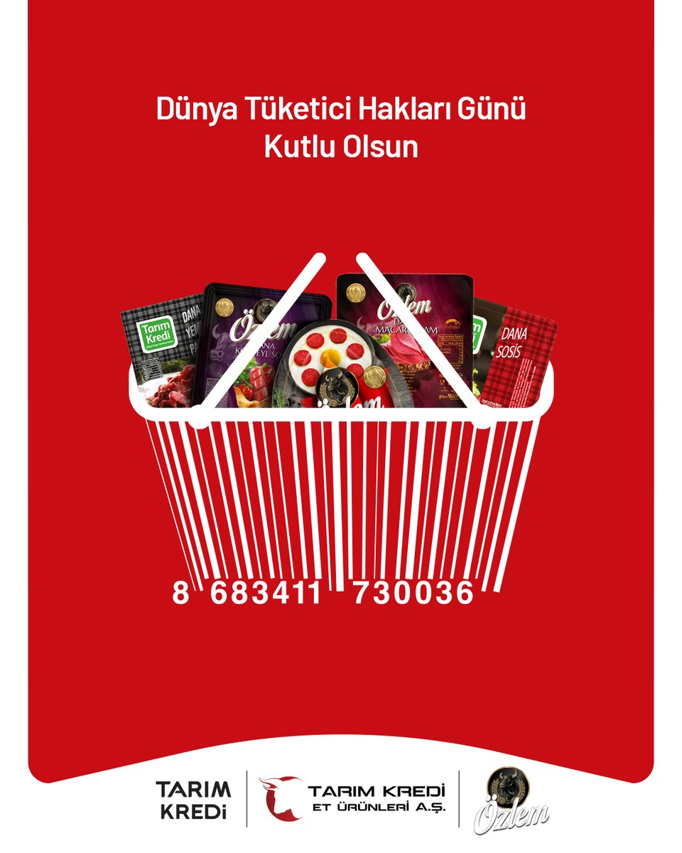 Bugün tüketici haklarını hatırlama günü. Haklarınızı bilin, güvenle tüketin.

#TarımKrediEt #TarımKredi #Özlem #DünyaTüketiciHaklarıGünü