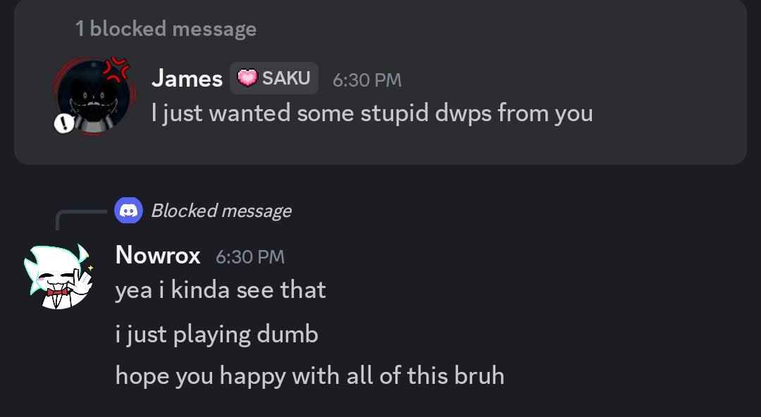 Nowrox_'s tweet photo. bro unblock me 
just to insult me
hey at least i got to block him so i got the win 😂 https://t.co/ZHGg8X3OAf