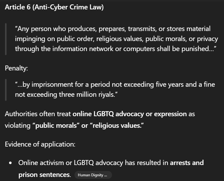 VeryIntereste15's tweet photo. @shihoppyn @kamnapp @security_gov @ppgovsa @NCA_KSA @CST_KSA 

Kindly look into this individual located in Saudi Arabia who is producing, preparing, transmitting, &amp; storing material that is normalizing and publicizing sodomy and perverted acts contrary to Art. 6 of the Anti-Cyber Crime Law. https://t.co/r9Ut2KQ77A