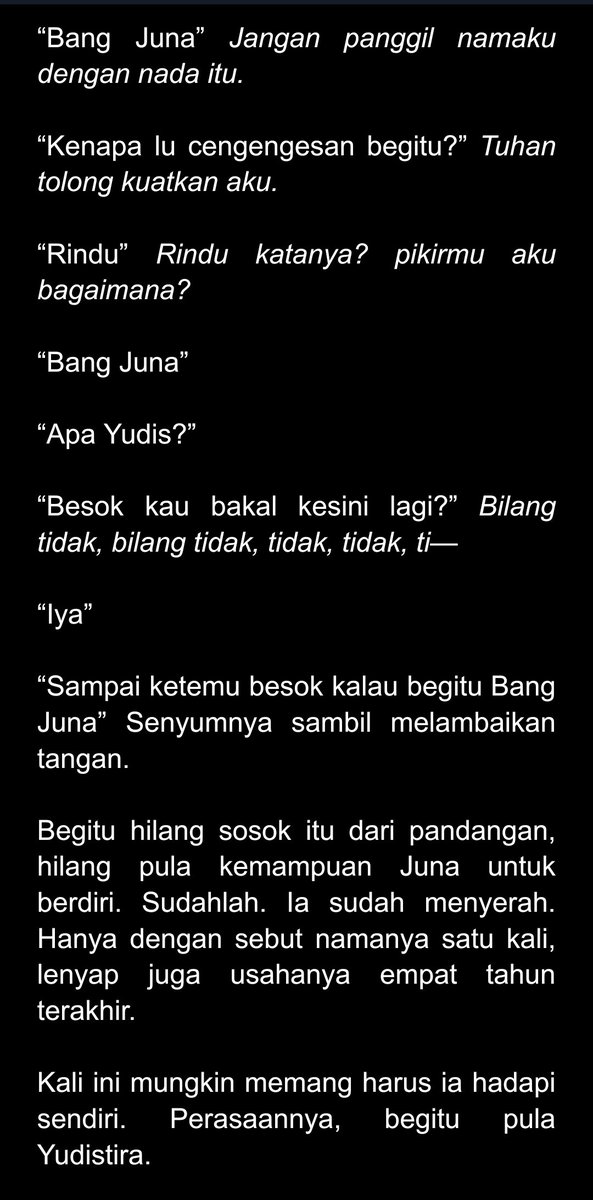 lovemebackplzs's tweet photo. Hanya dengan mendengar namaku terucap lembut dari bibirmu, aku menyerah.

— #sunnote ☀️🎵 https://t.co/UQ5TsaXx2A