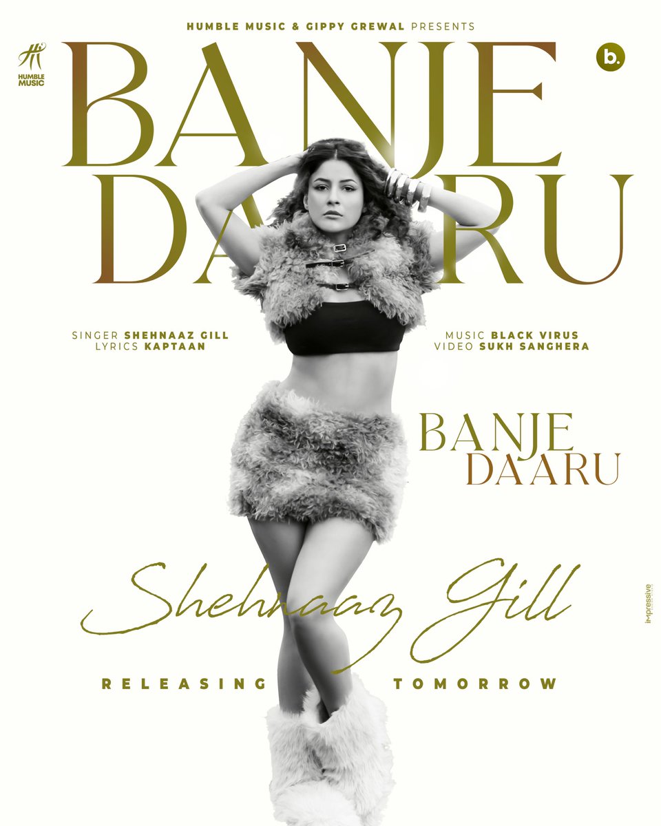 “BANJE DARU" Releasing Tomorrow 🎻

#shehnaazgill ⁦<a href="/GippyGrewal/">Gippy Grewal</a>⁩ ⁦<a href="/bhana_la/">Bhana La</a>⁩ #humblemusic