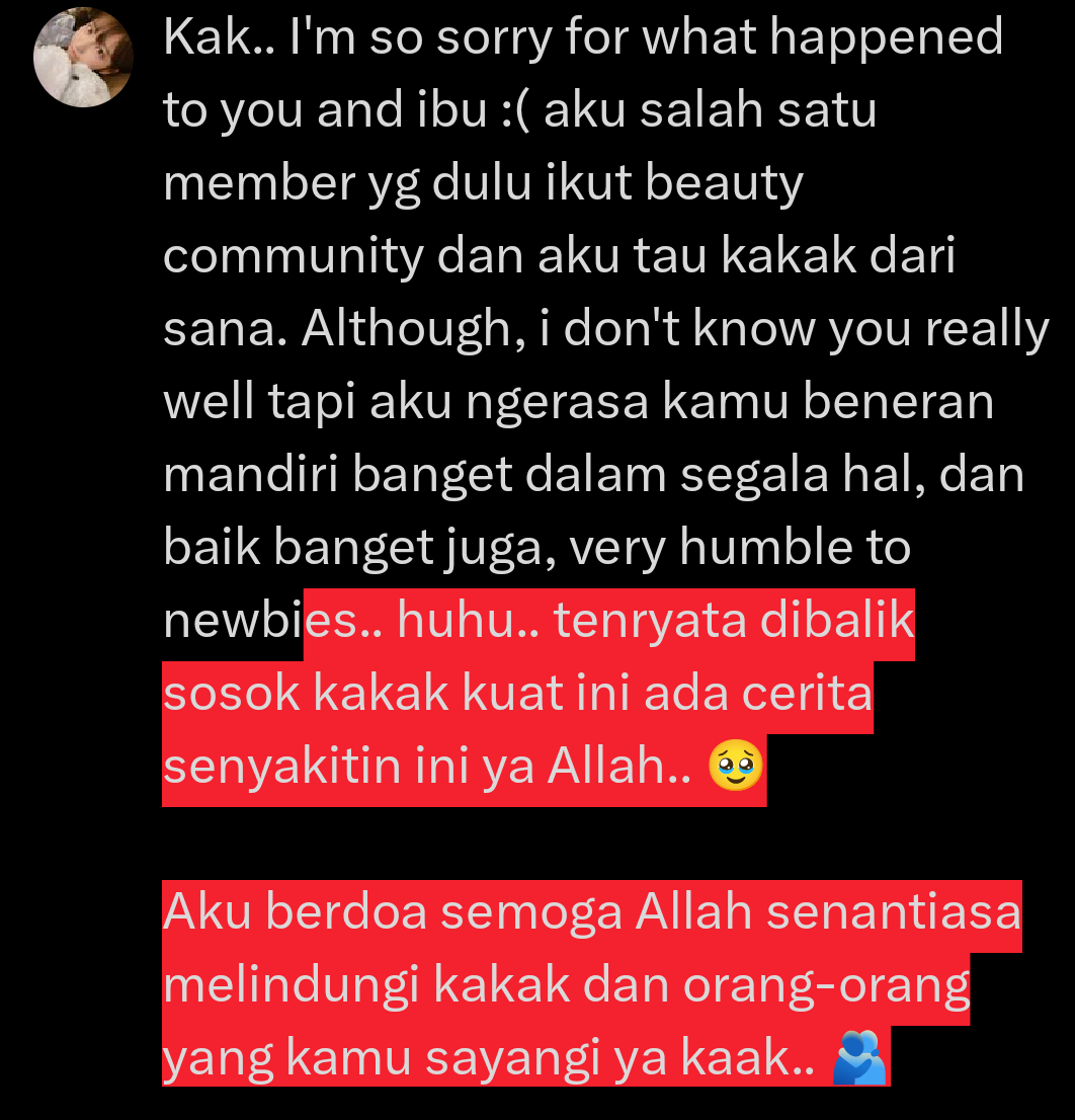 bayinyaom's tweet photo. @cloudysnowys Salam terkasih buat kakak dan ibu. Sehat-sehat dan dijauhi dari hal yang bikin kalian sedih yaa 🥺 https://t.co/iDQbMcbvJx