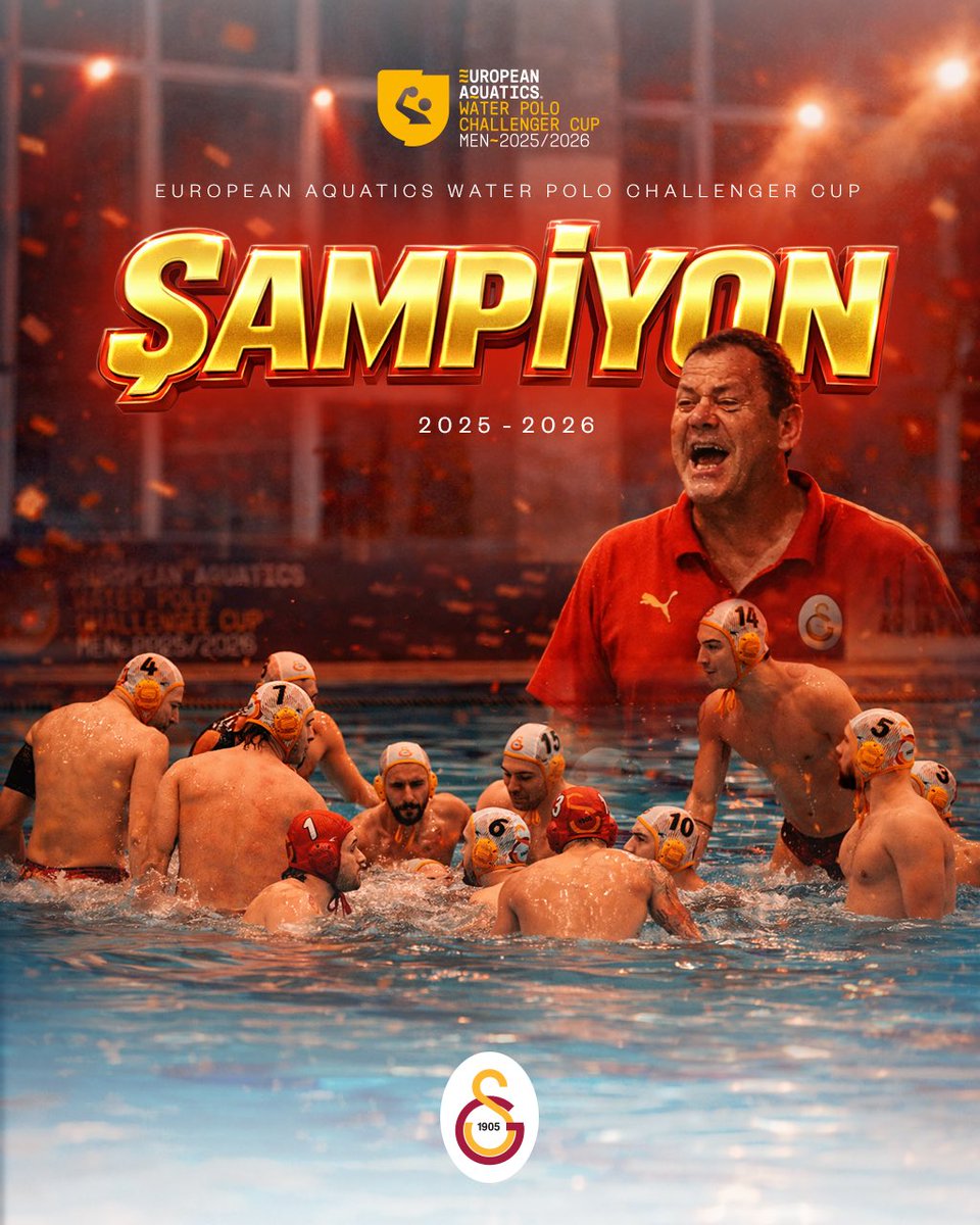 GSSuSporlari's tweet photo. 🏆 EUROPEAN AQUATICS CHALLENGER CUP ŞAMPİYONU: 𝐆𝐀𝐋𝐀𝐓𝐀𝐒𝐀𝐑𝐀𝐘 💛❤️ https://t.co/AA6SD0Iq5m