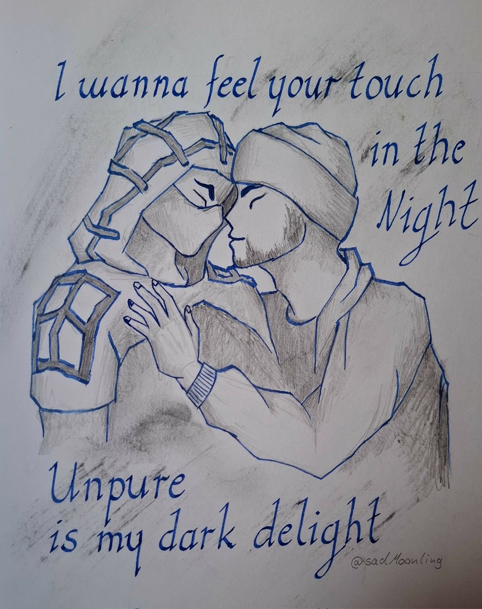 SadMoonling's tweet photo. I wanna feel your touch in the night, unpure is my dark delight.

Glazkan pics finally finished! 

Song lyrics: "touch in the night" by Battle Beast.  
Go listen to it, it's a great song.

#Glazkan https://t.co/zNZGz7yyIw