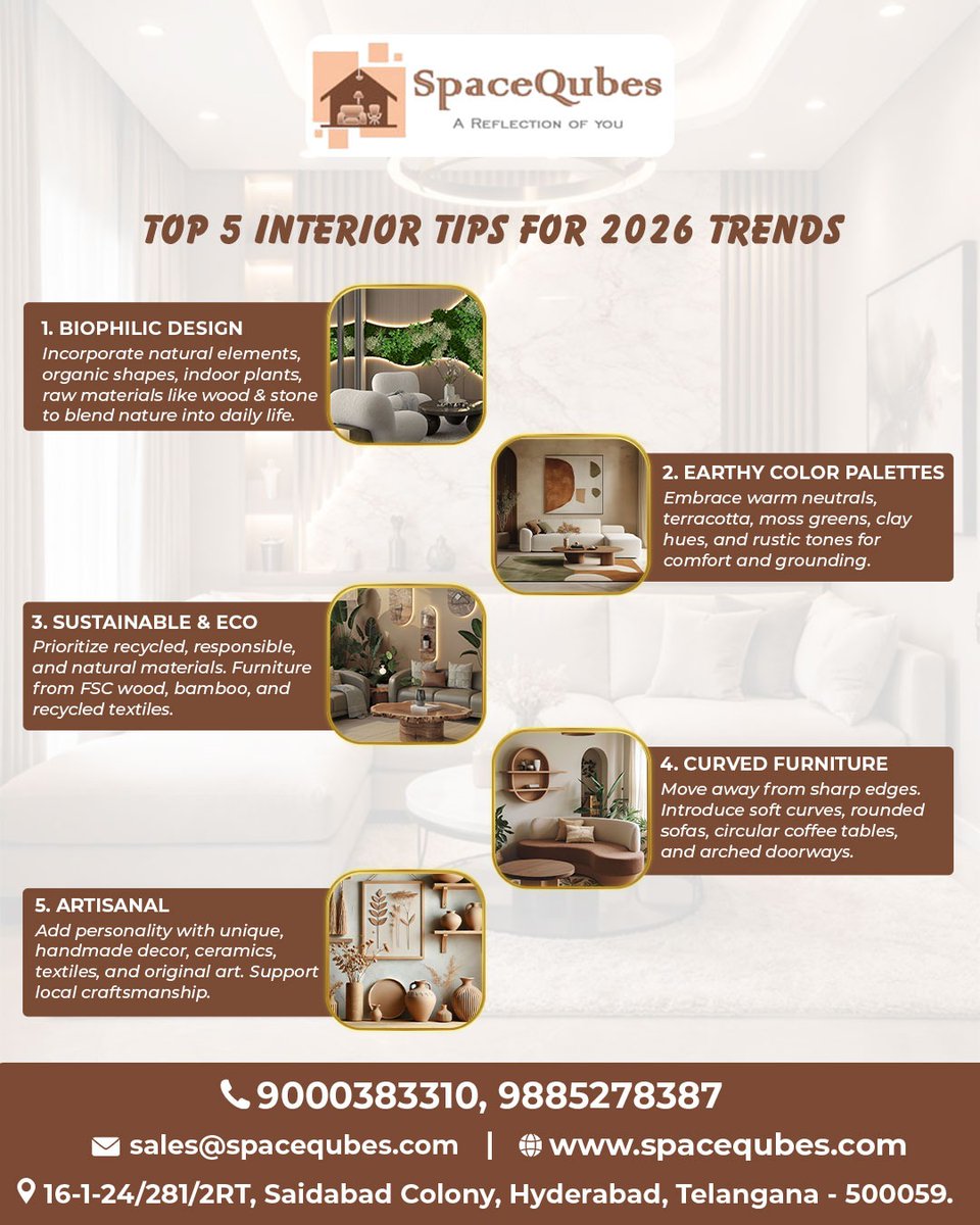 Space_Qubes's tweet image. our home should reflect comfort, style, and personality.

Planning to upgrade your home interiors?
Let the experts design a space that truly reflects you.
📞 Call us today: 9000383310 | 9885278387
🌐 Visit: spacequbes.com

#spacequbes #InteriorDesign #HomeInteriors