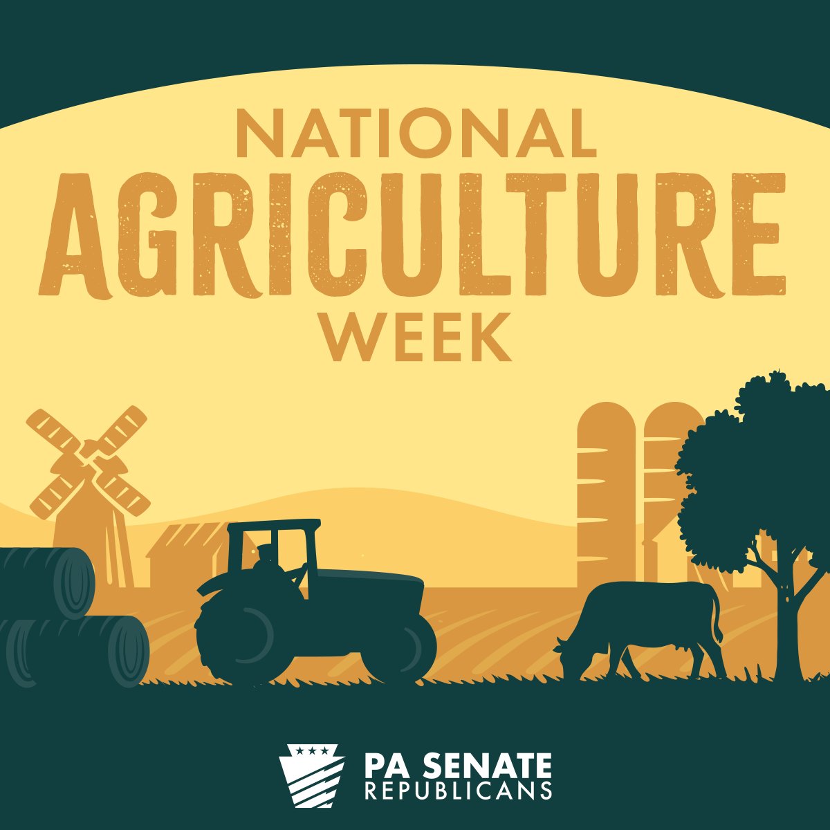 SenatorKimWard's tweet photo. Happy #NationalAgricultureWeek, PA farmers!
PA is home to:
🐮 52,000 farms
🚜7.3 million acres of farmland
We celebrate the hardworking PA farmers who keep our communities fed and our economy strong. #PAProud https://t.co/iMkGA1CetI