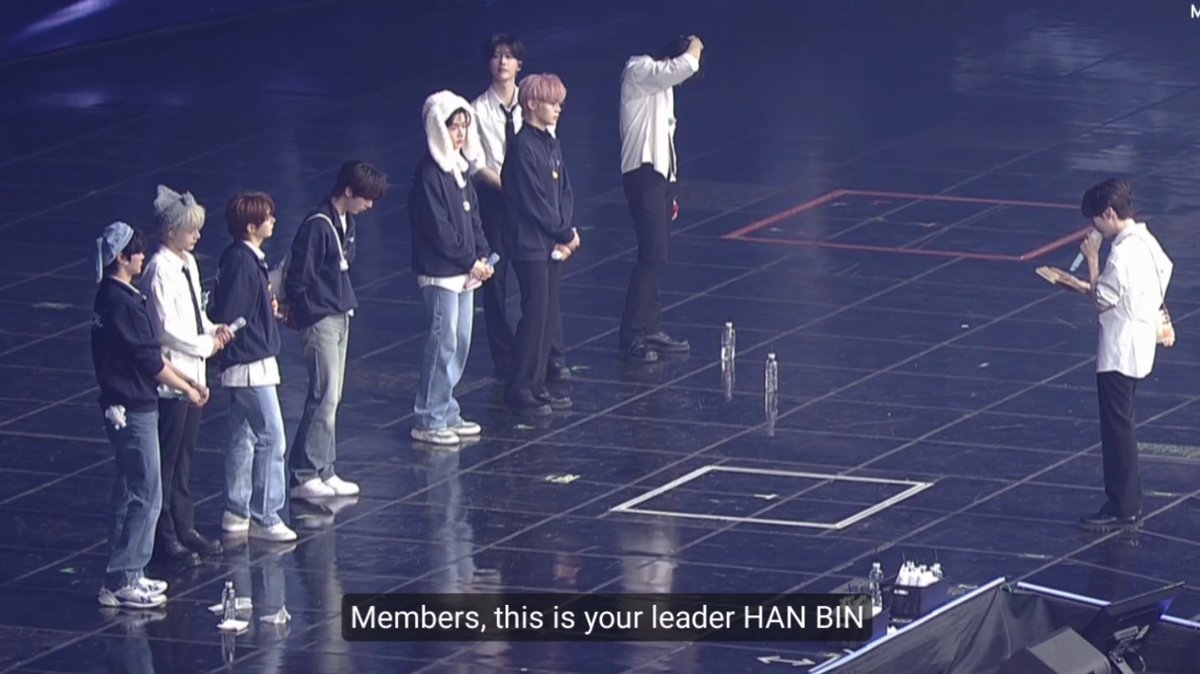 "to my beloved members, who are like my family. this is your leader hanbin..."