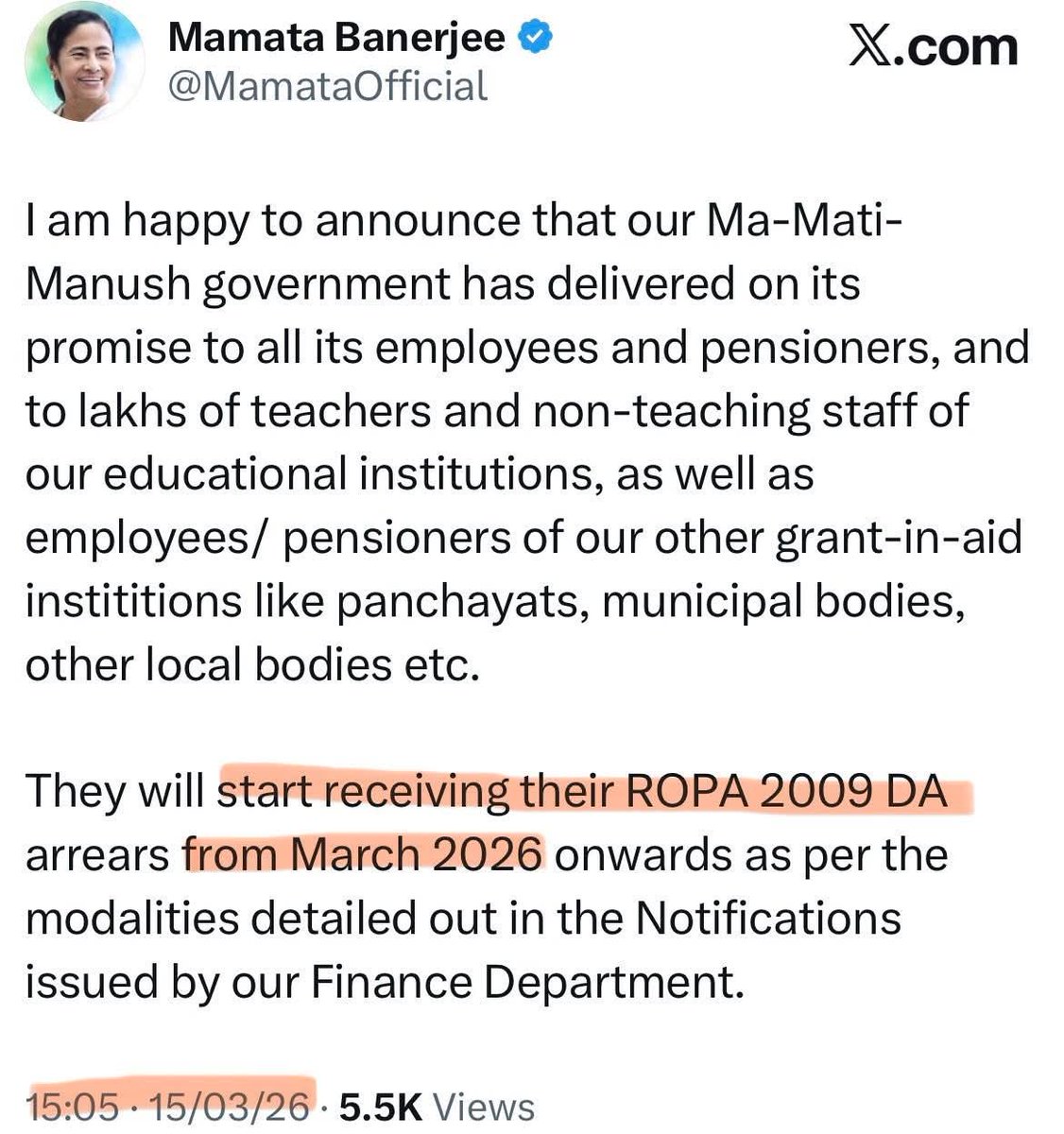 ipcsarkar's tweet photo. @sardesairajdeep @ECISVEEP So this opportunity was only for Modi?
State CM announces DA arrears → silence
Anything happens → blame Modi
This is not reporting, this is fixed mindset.
Your bias against @BJP4India is crystal clear, @sardesairajdeep. https://t.co/T8w7dUwF2w