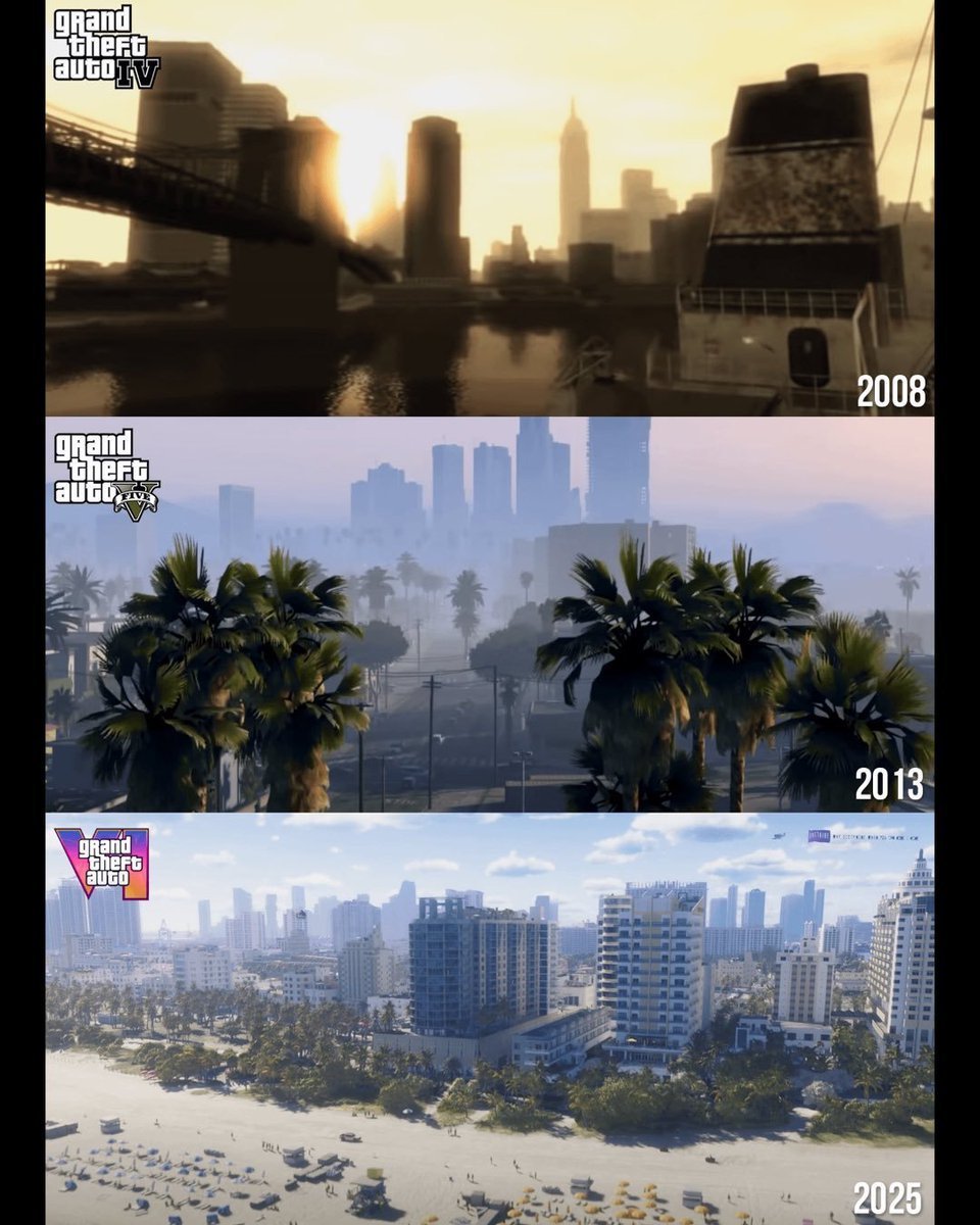 GTA 4 🏢 vs GTA 5 ⛰️ vs GTA 6 🌴

🌴 GTA 6, Novembre 2026