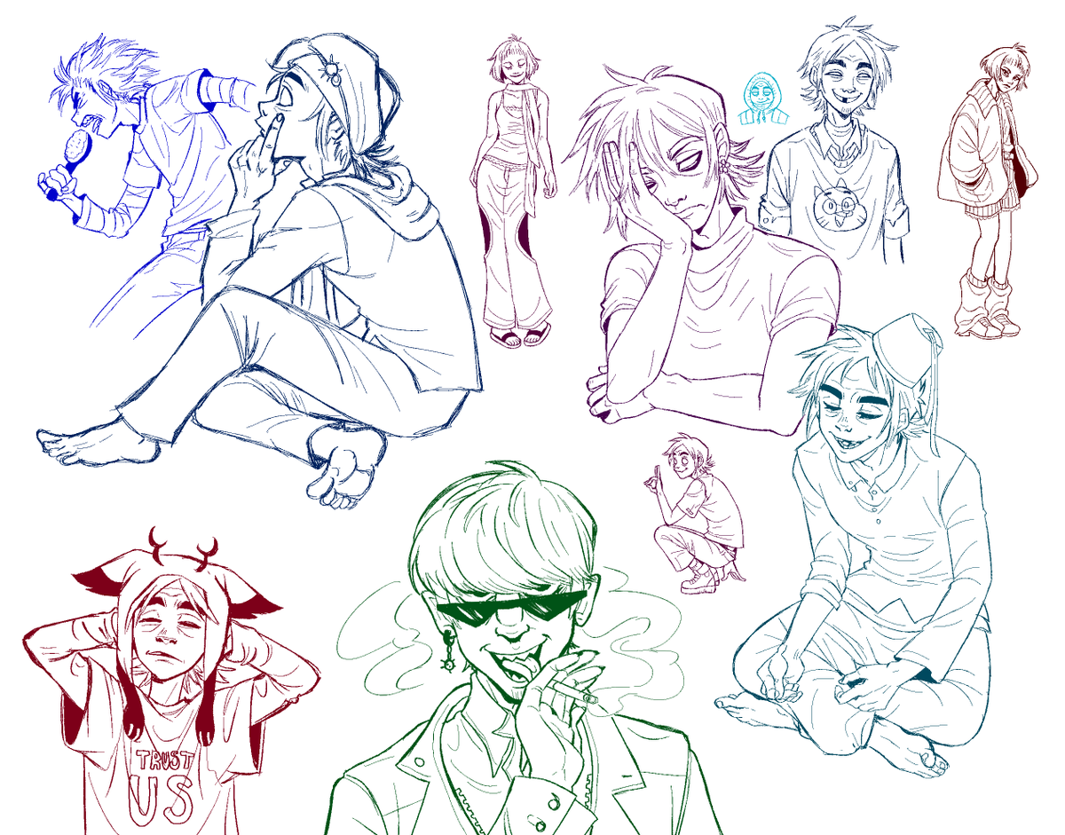 Masi_Pink's tweet photo. Unrelated but I miss the official Gorillaz discord server so much 🥹
ANYWAYS MORE 2D FOR YOU! (Some Noodle and Murdz too)
#gorillaz #gorillazFanart #fanart #doodle #gtwt #noodle #themountain https://t.co/zbOpYZ7gGt