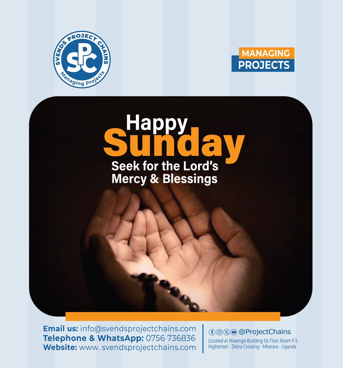 miiroprojects's tweet photo. Happy Sunday, Seek for the Lord's Mercy and Blessings 
#ManagingProjects 
#SPCDevelopingSolutionsTogether 
https://t.co/8EL4JSp4Md https://t.co/ZRTndBEH2w