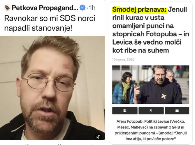 VidmarSimon's tweet photo. #Smodej priznava, da je Jenull psihopat s seksualnimi deviacijami. Zdaj si bolnik namisli še to, da ga obmetavajo z jajci.
Problem bo nastal, ko bo moral na sodišču pojasniti oboje; zakaj je posiljeval dekleta in predstaviti dokaze za napad z jajci. https://t.co/s9sVf64QkM