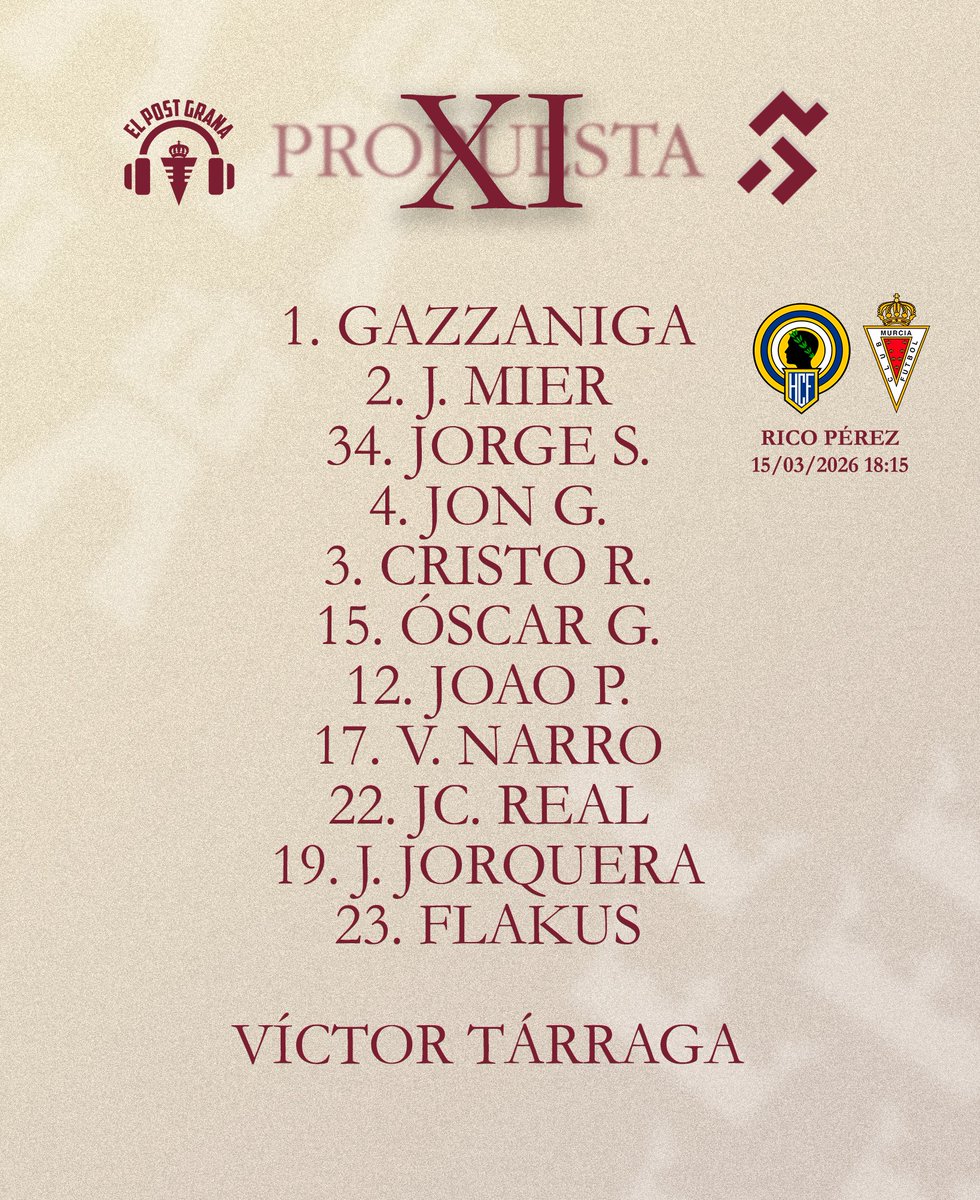 💥📝 PROPUESTA ALINEACIÓN 📝💥

✍🏻 PROPUESTAS de alineaciones para el partido de hoy a las 18:15 🆚 <a href="/cfhercules/">Hércules CF 💙🤍💯</a> de la jornada 28 en <a href="/Primera_RFEF/">Primera Federación Versus e-Learning</a>.

🖌 <a href="/Antonio_lb99/">Antonio.</a>, <a href="/avomirallesf/">Avo Miralles Fontes</a>, <a href="/alvarocoso/">Álvaro Coso</a>, <a href="/Vctr333/">Víctor</a>.

👇🏻 Dejadnos vuestra opinión en comentarios.